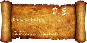Daruka Edina névjegykártya